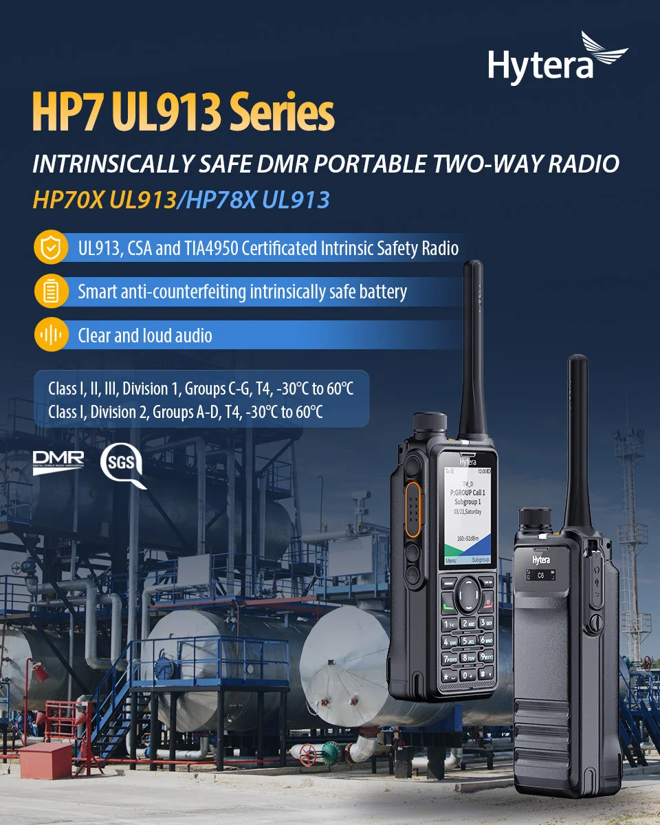 Hytera HP708 UL913 detail view